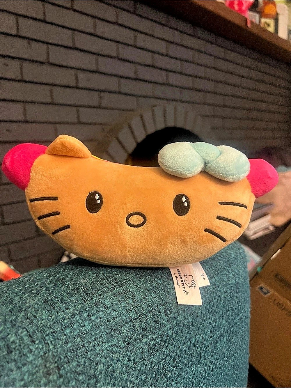 Sanrio Hello Kitty Hot Dog Plush Orange & Pink